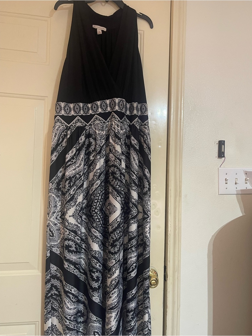 Black & White Printed Maxi Dress Dressbarn